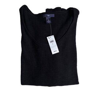 NWT Gap Factory Slub Scoop Neck Lightweight Sweater (True Black) - Size XL